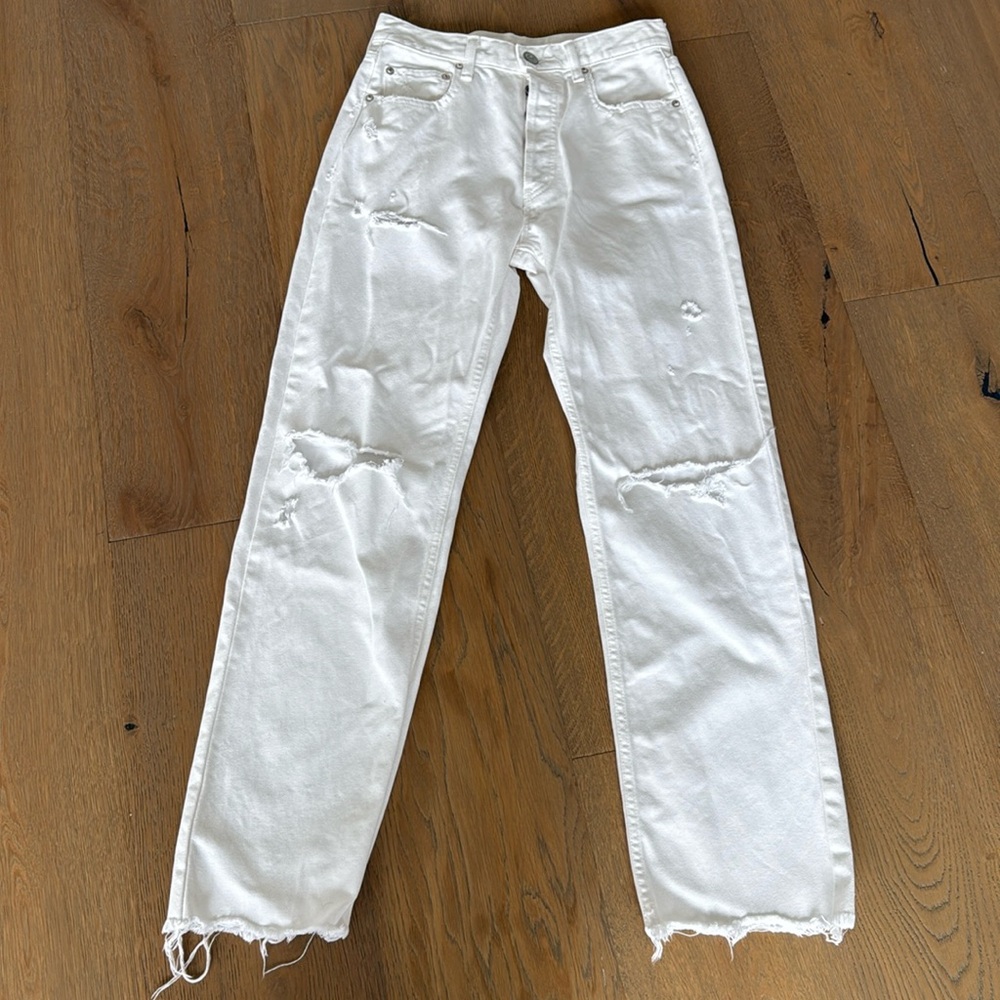 Moussy Vintage Made in Japan White Jeans